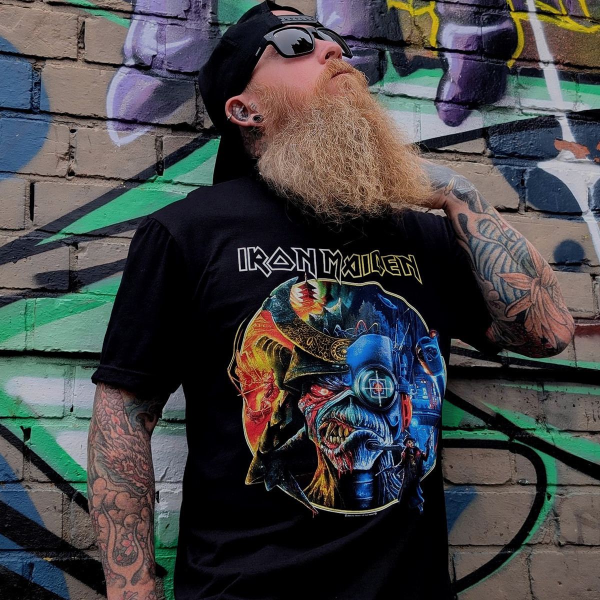 Maglietta Unisex Iron Maiden 'The Final Frontier Green' - Ufficiale, Colore Nero, Taglie Dalla S Alla XXL, Girocollo, Cotone