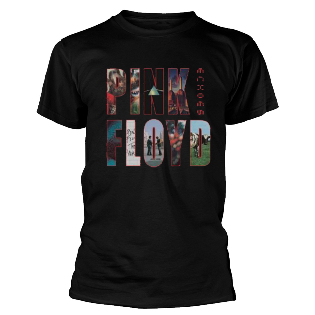 Pink Floyd 'Echoes Album Montage' (Black) T-Shirt