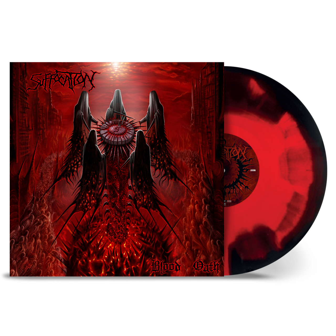 Suffocation 'Blood Oath' LP Red Black Corona Vinyl