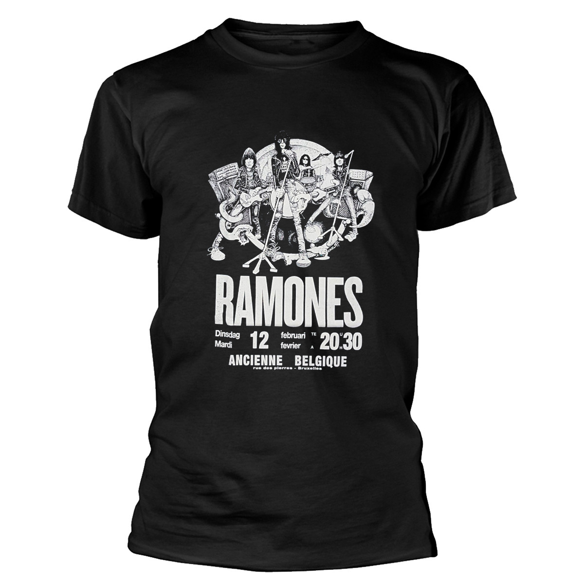 Ramones 'Belgique' (Black) T-Shirt