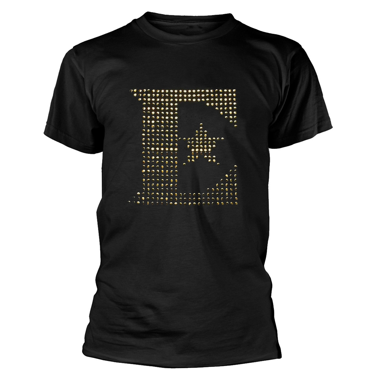 Elton John 'E Logo Diamante' (Black) T-Shirt