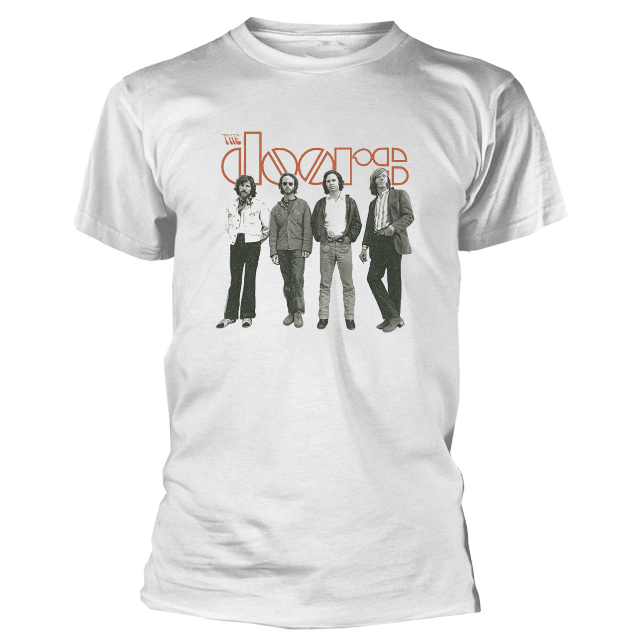 The Doors 'Band Standing' (White) T-Shirt