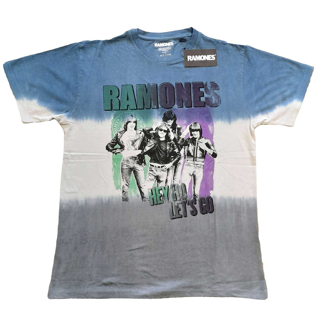 Ramones 'Hey Ho Retro' (Dip-Dye) T-Shirt