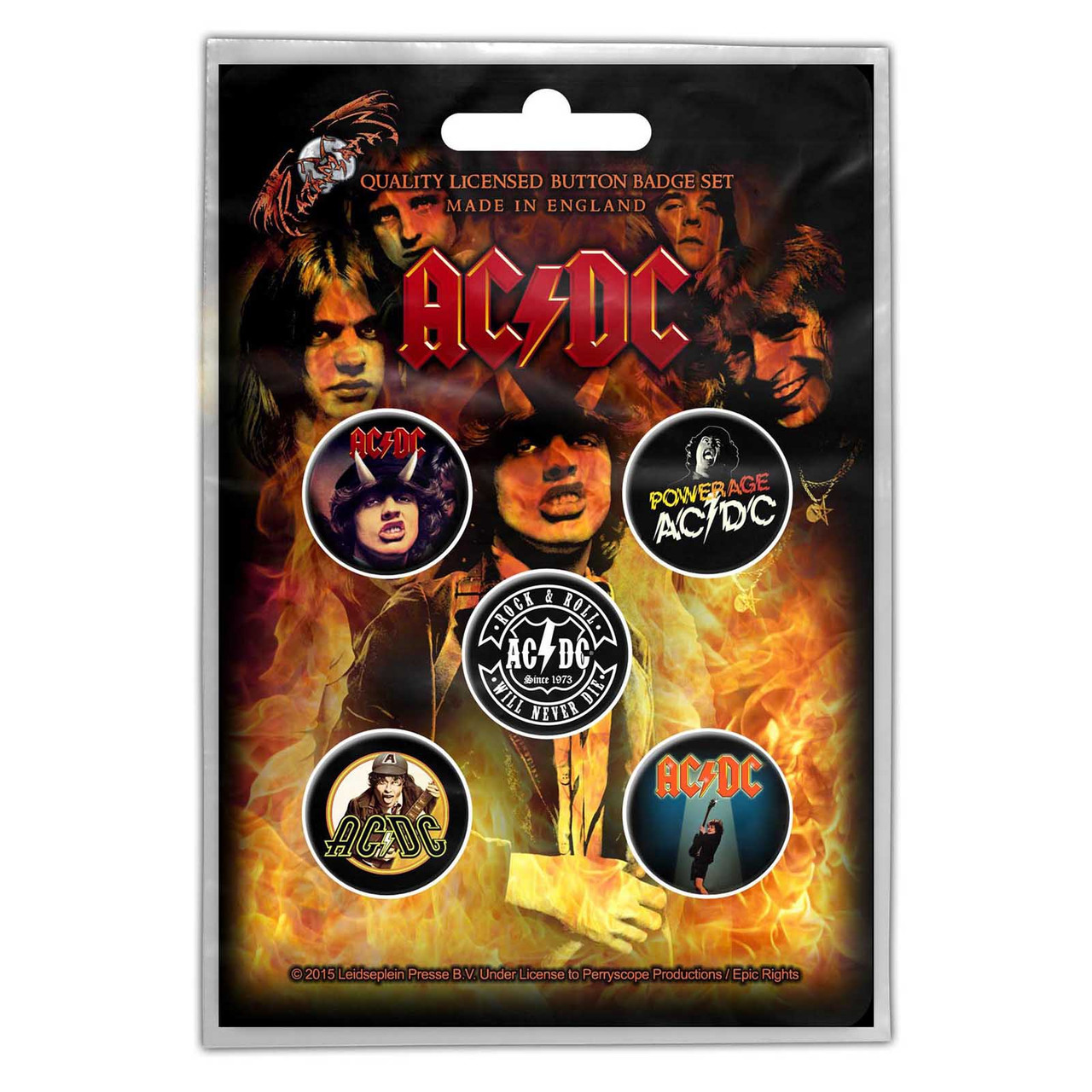 AC/DC 'Highway to Hell' Button Badge Pack