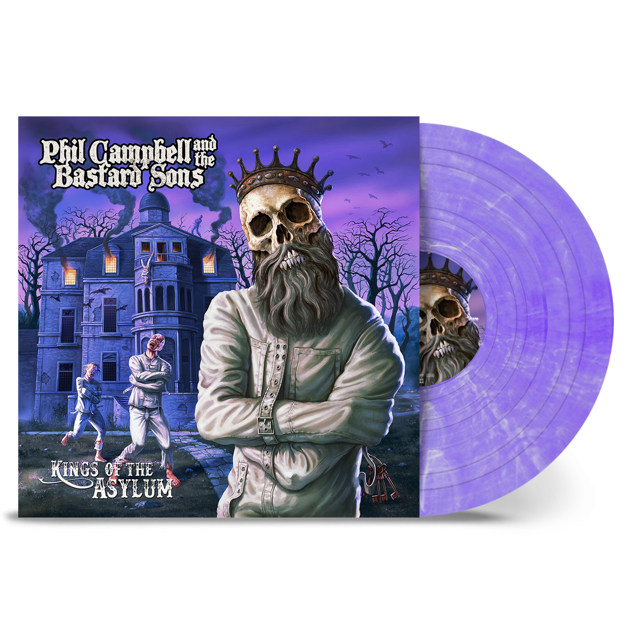 Phil Campbell & The Bastard Sons 'Kings Of The Asylum' LP White Purple Marble Vinyl