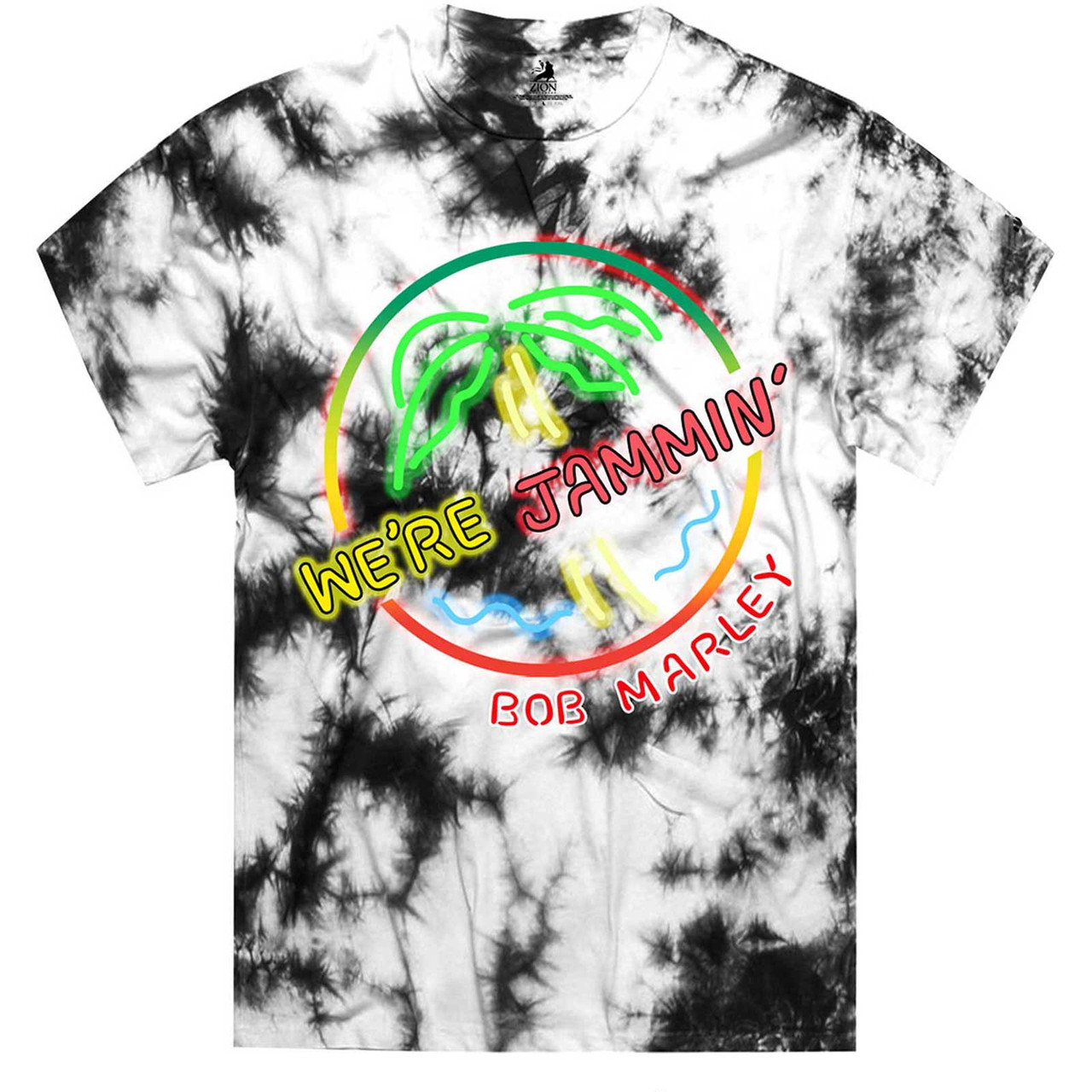 Bob Marley 'Neon Sign' (Dip-Dye) T-Shirt