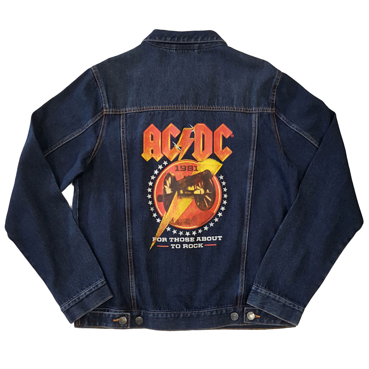 AC/DC 'About To Rock' (Blue) Denim Jacket | Eyesore Merch