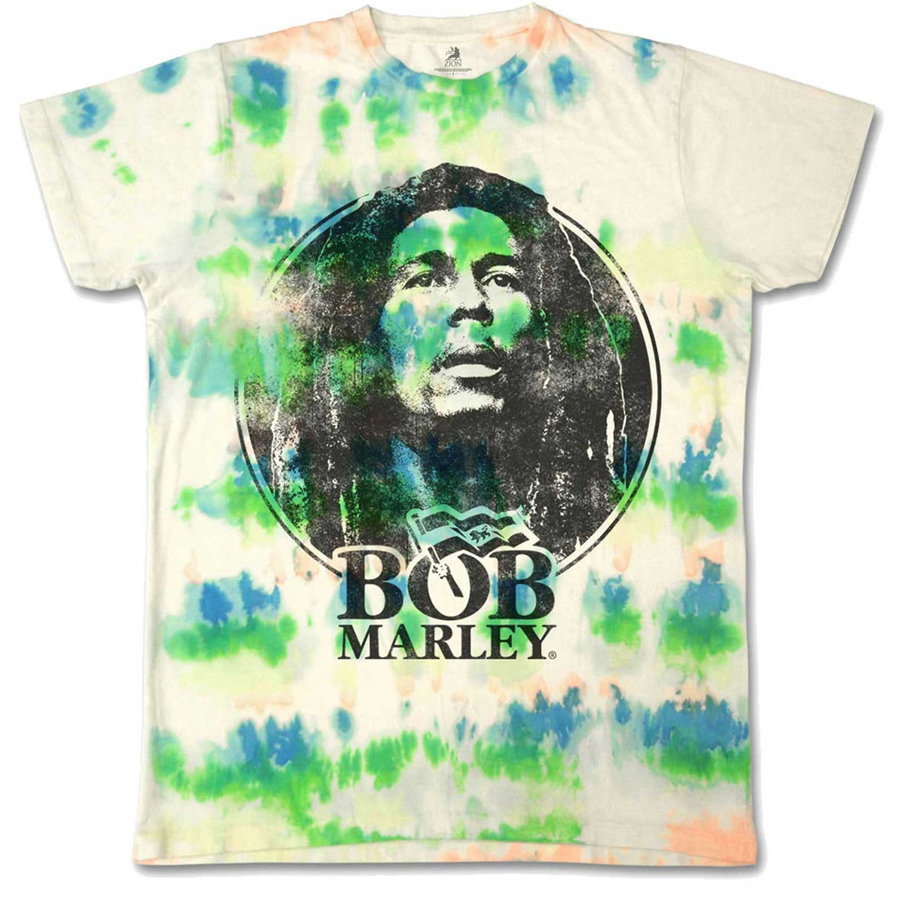 Bob Marley 'B&W Logo' (Dip-Dye) T-Shirt