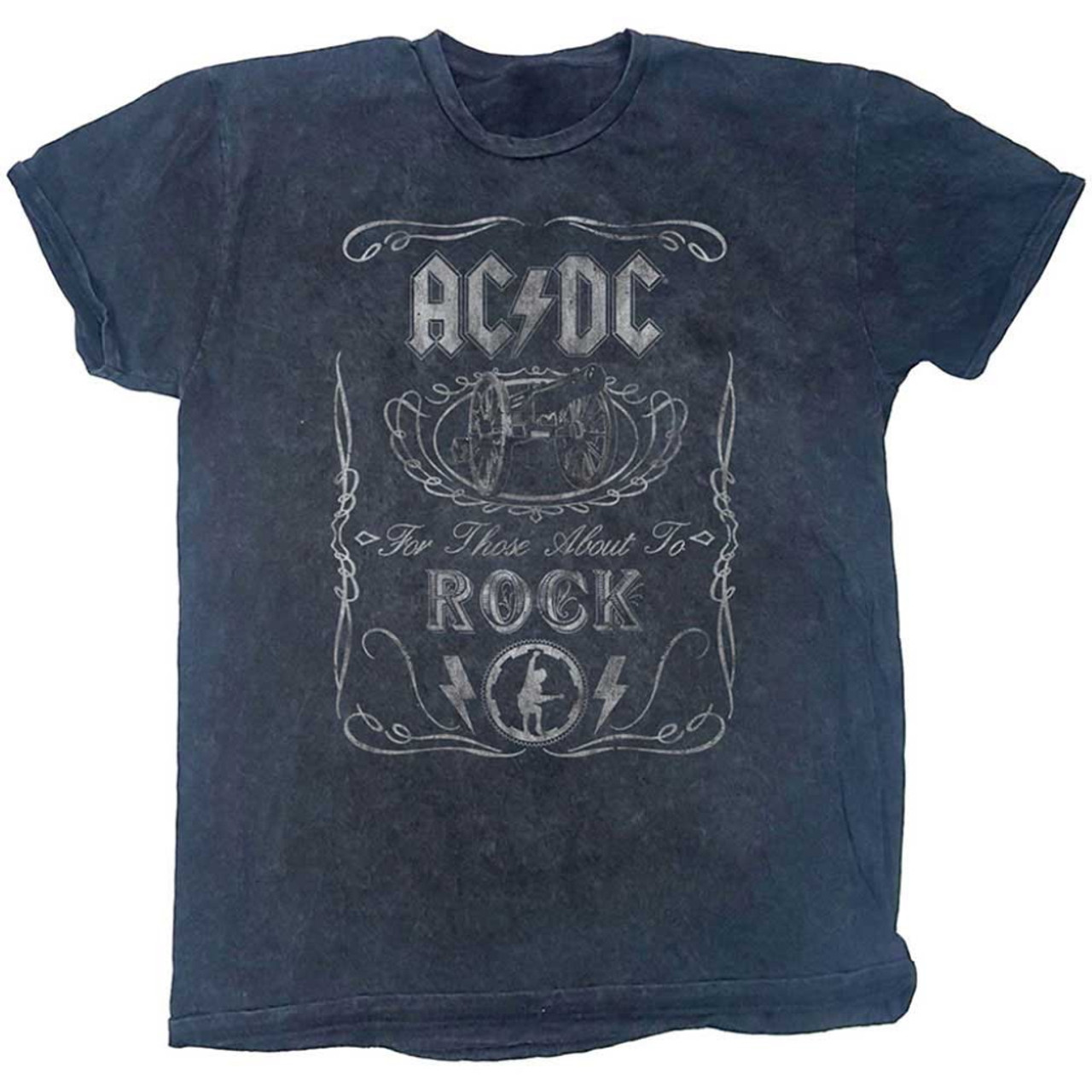 AC/DC 'Cannon Swig' (Dye Wash) T-Shirt