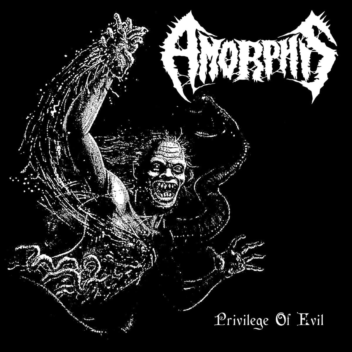 Amorphis 'Privilege of Evil' LP Custom Galaxy Merge Black and Grey Vinyl