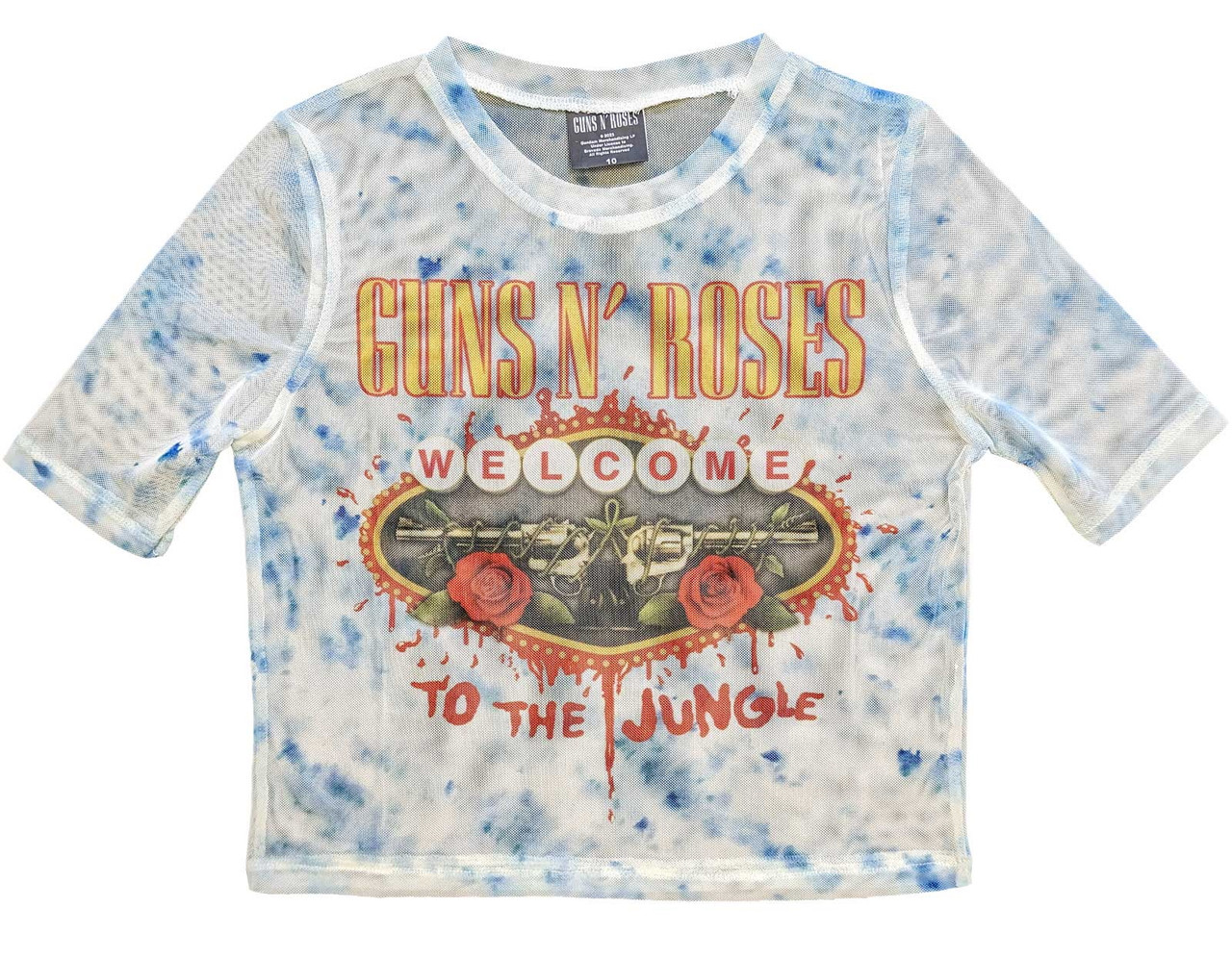 Guns N' Roses 'Welcome To The Jungle LV' (Multicoloured) Womens Mesh Crop Top