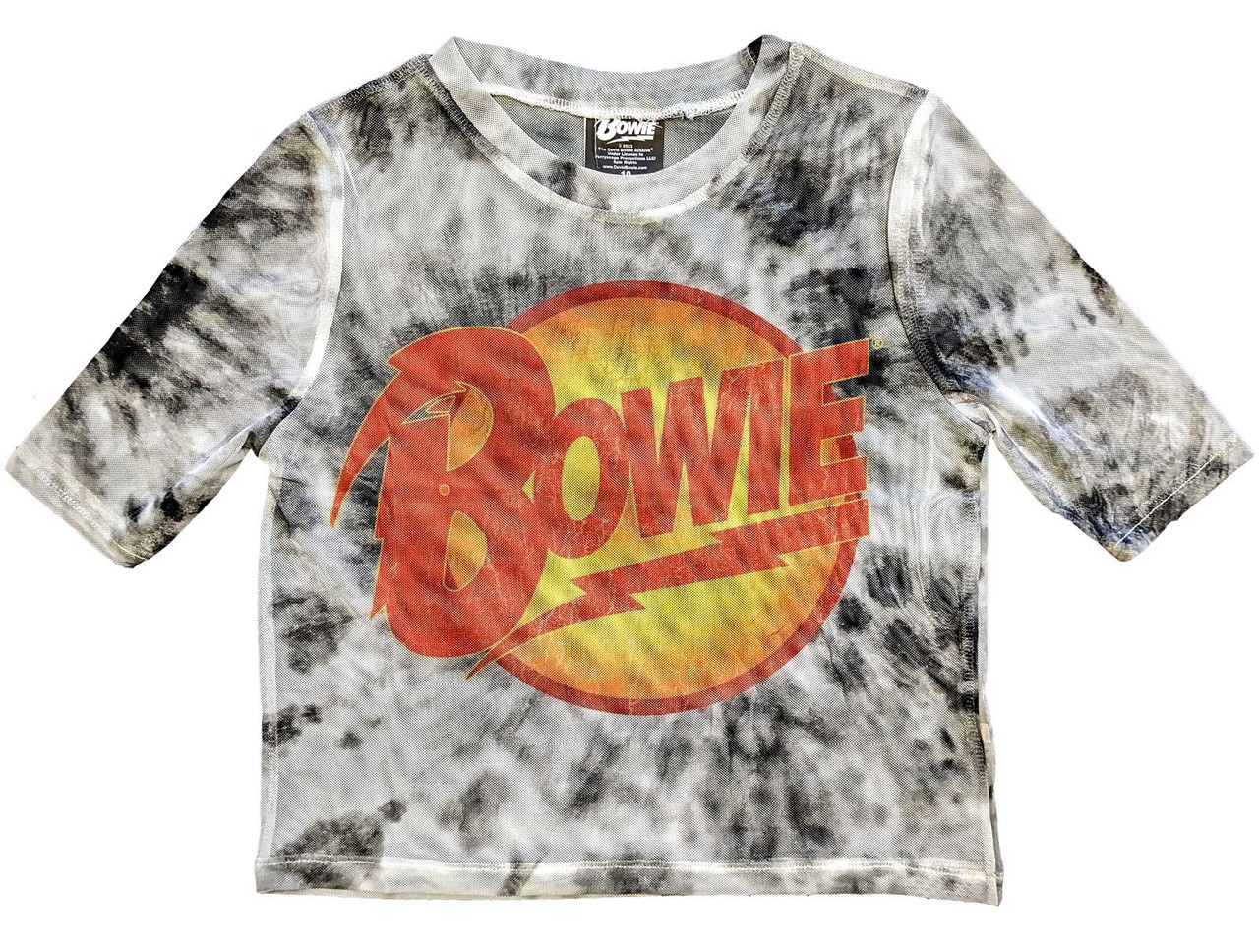 David Bowie 'Diamond Dogs Logo' (Multicoloured) Womens Mesh Crop Top
