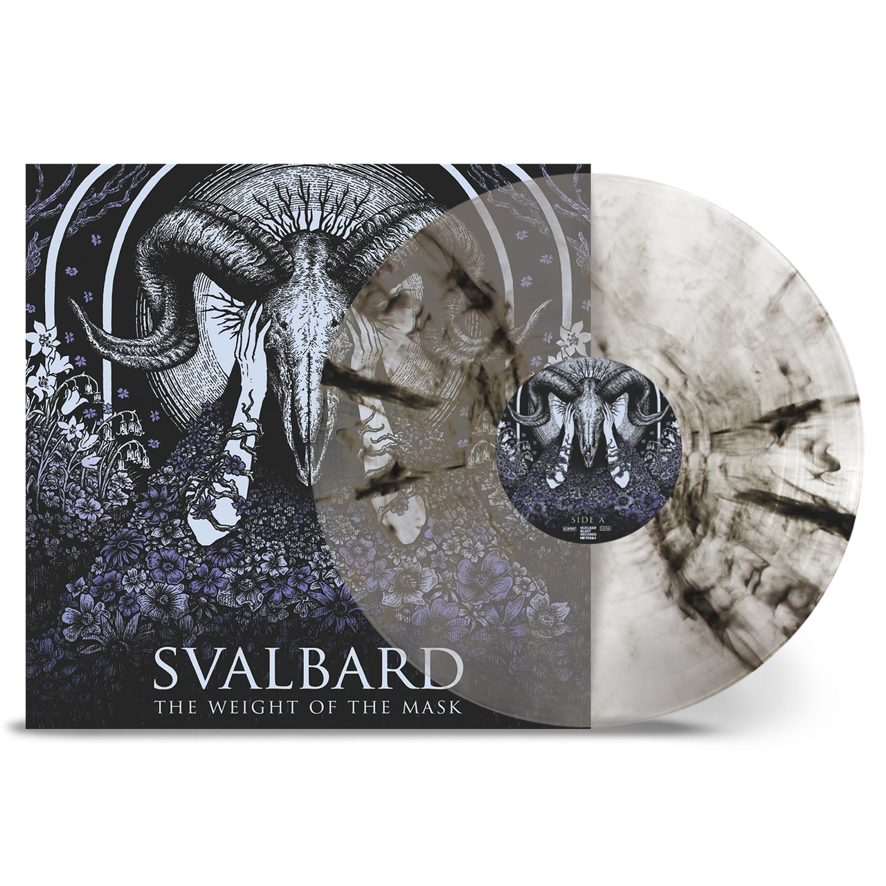 Svalbard 'The Weight Of The Mask' LP Crystal Clear Black Marble Vinyl w/EYESORE EXCLUSIVE SIGNED INSERT