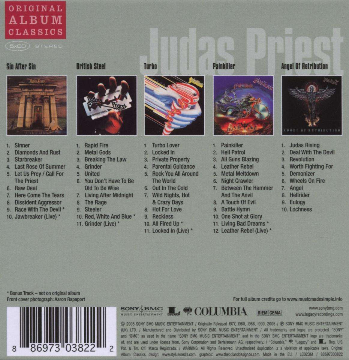 Judas Priest 'Original Album Series' 5CD Set