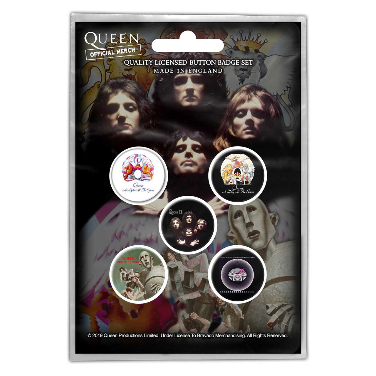 Queen 'Early Albums' Button Badge Pack