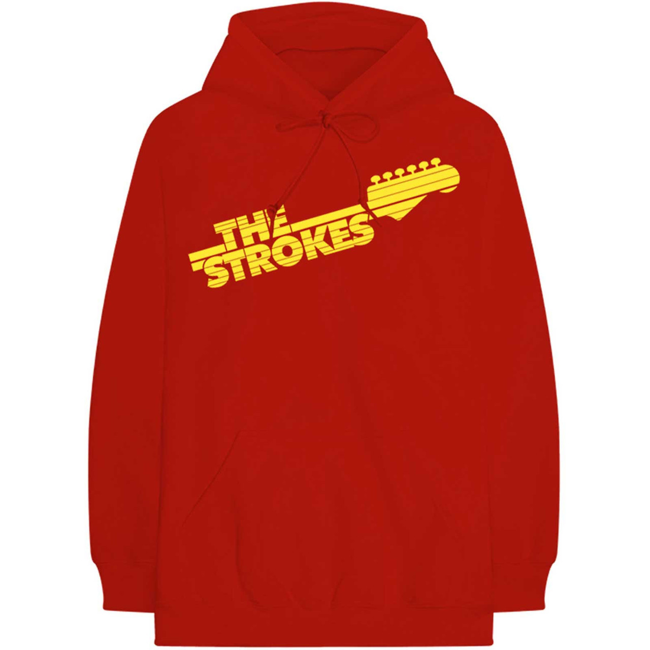 The Strokes 'Guitar Fret Logo' (Red) Pull Over Hoodie