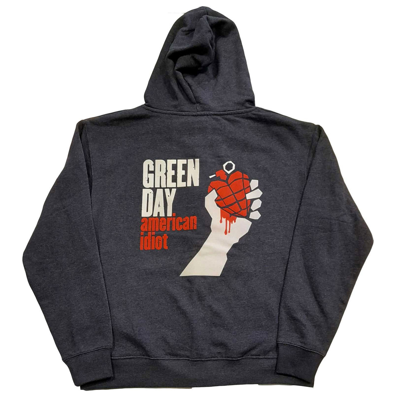 Green Day 'American Idiot' (Navy) Zip Up Hoodie | Eyesore Merch