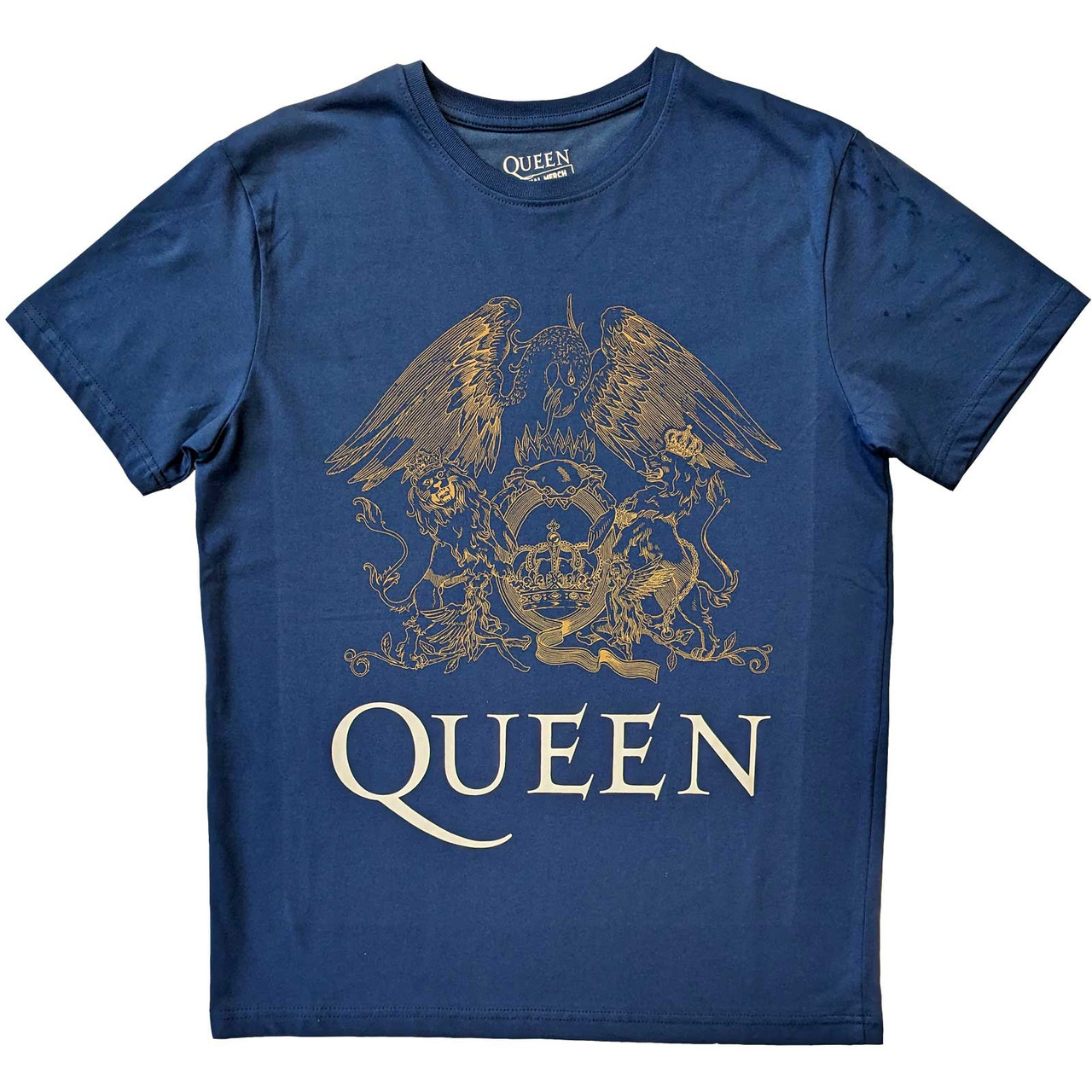 Queen 'Crest' (Denim Blue) T-Shirt
