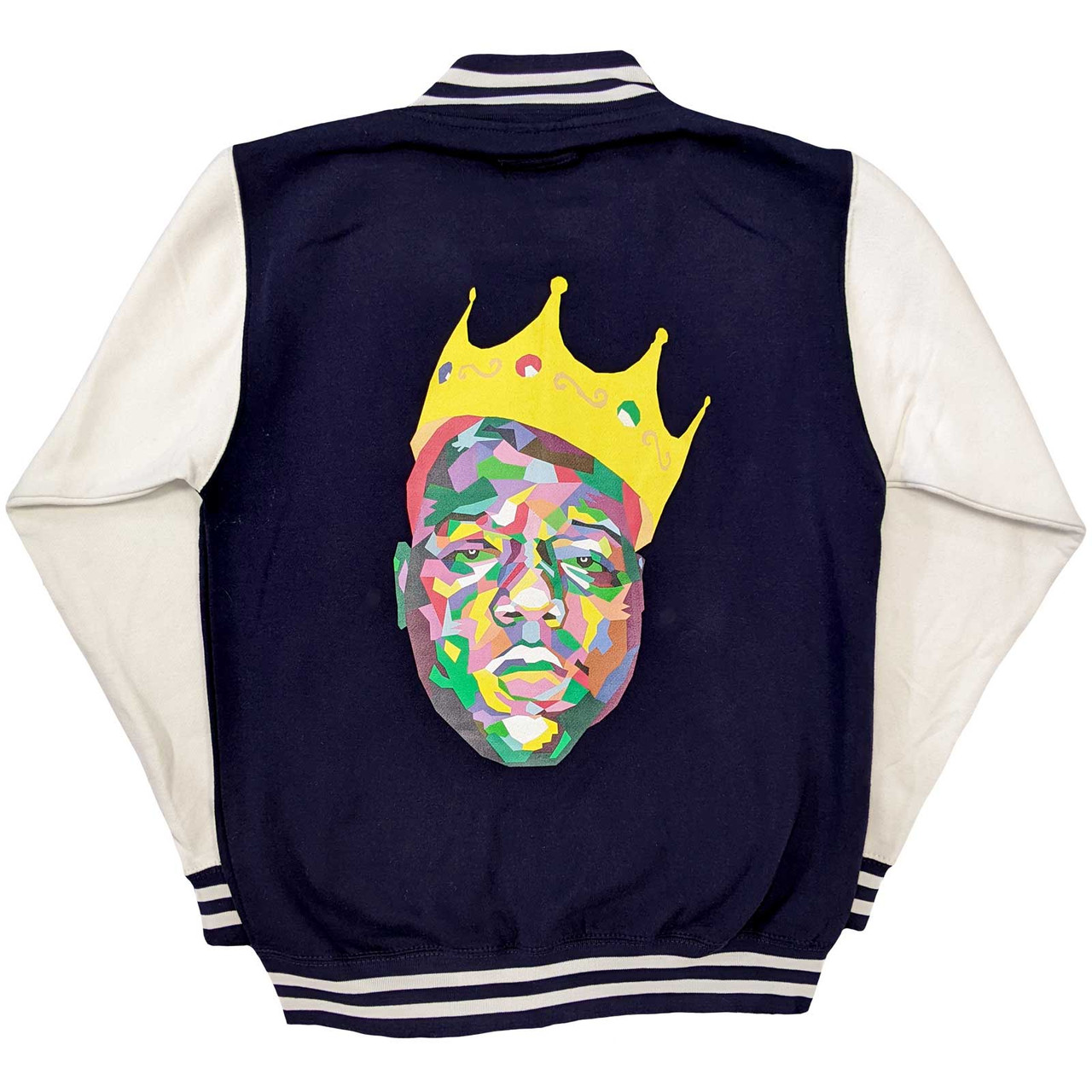 Notorious B.I.G 'Crown' (Blue & White) Varsity Jacket BACK