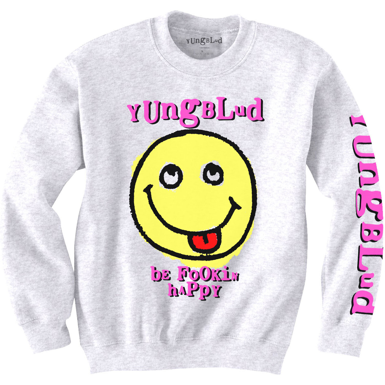 Yungblud 'Raver Smile' (White) Sweatshirt Front