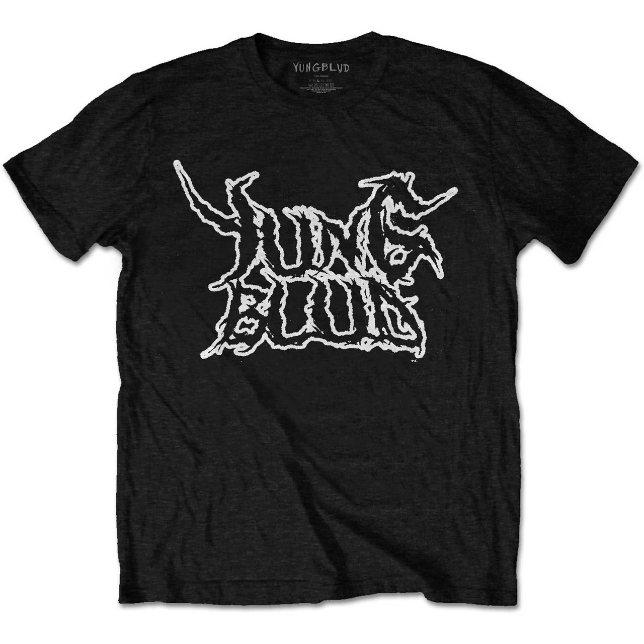 Yungblud 'Weird! Flaming Skeletons' (Black) T-Shirt Front