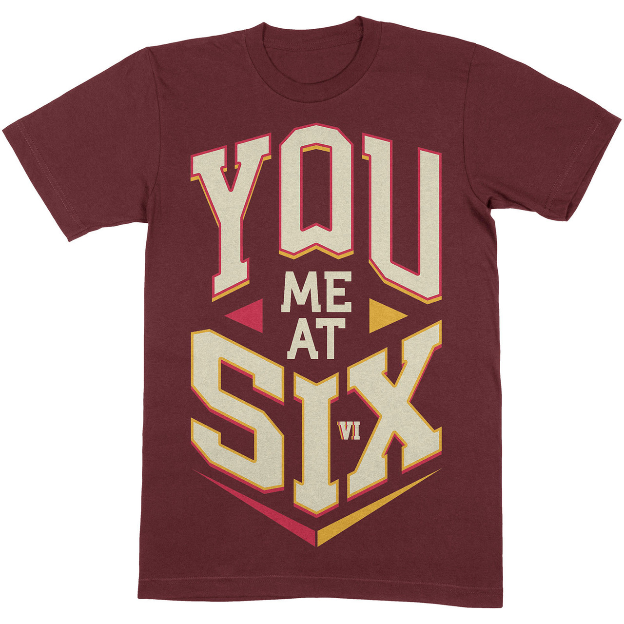 You Me At Six 'Cube' (Maroon) T-Shirt
