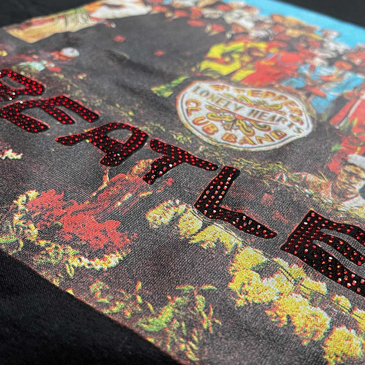 The Beatles 'Sgt Pepper Diamante' (Black) T-Shirt