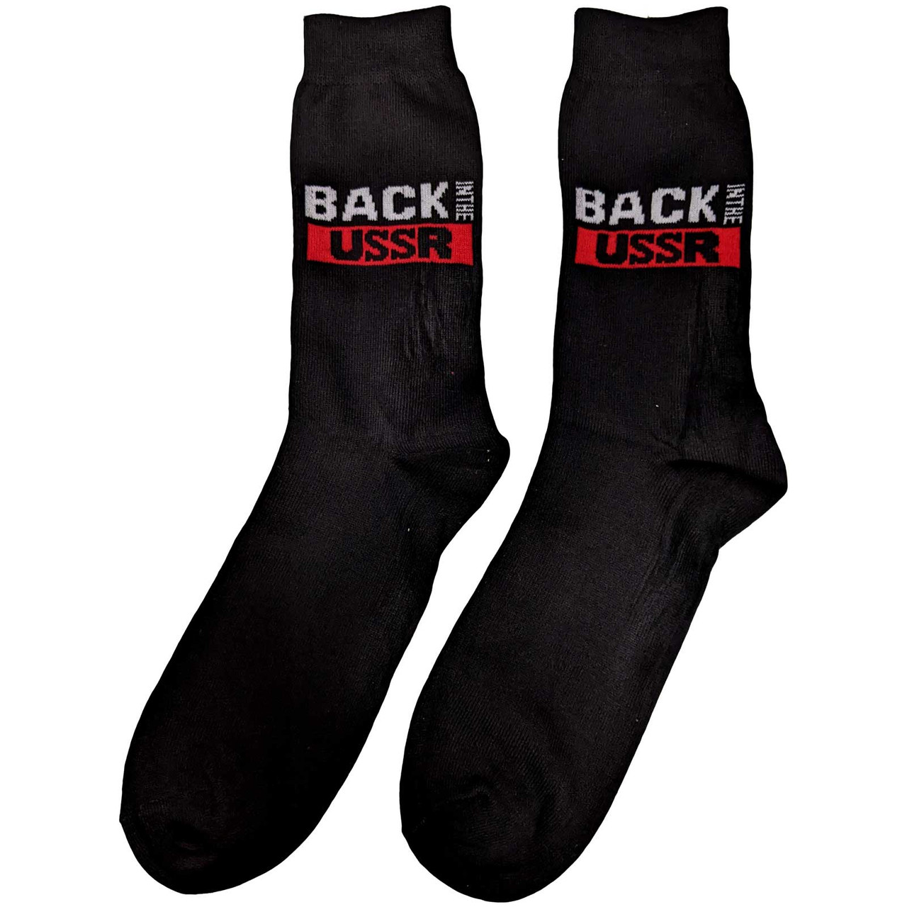 The Beatles 'Back in the USSR' (Black) Womens Socks (One Size = UK 4-7)