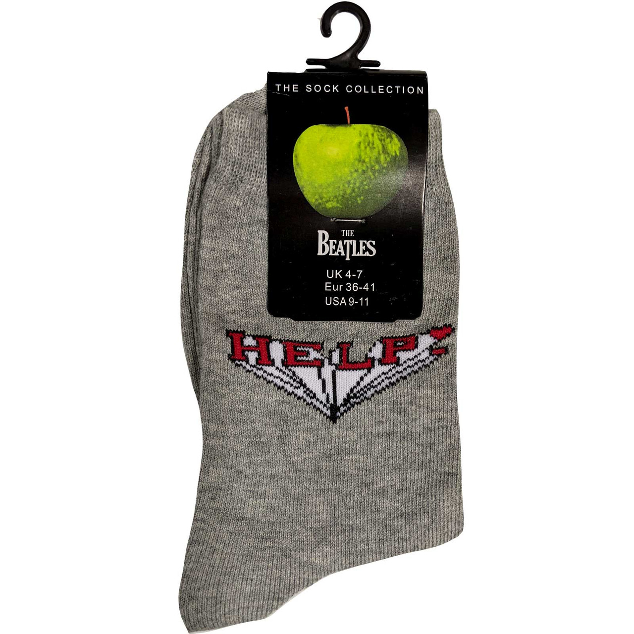 The Beatles 'Help!' (Grey) Womens Socks (One Size = UK 4-7) PACK