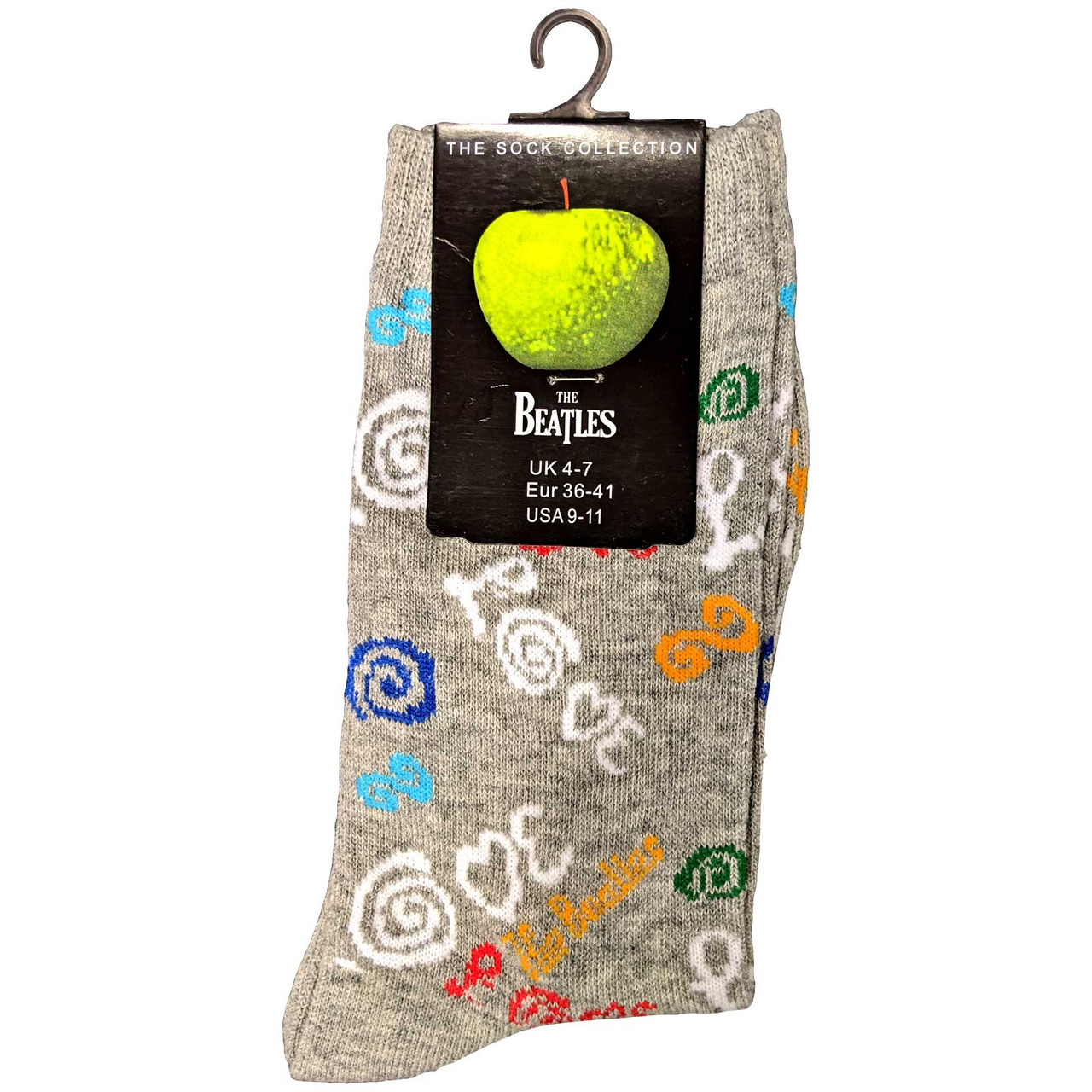 The Beatles 'Love' (Grey) Womens Socks (One Size = UK 4-7) PACK