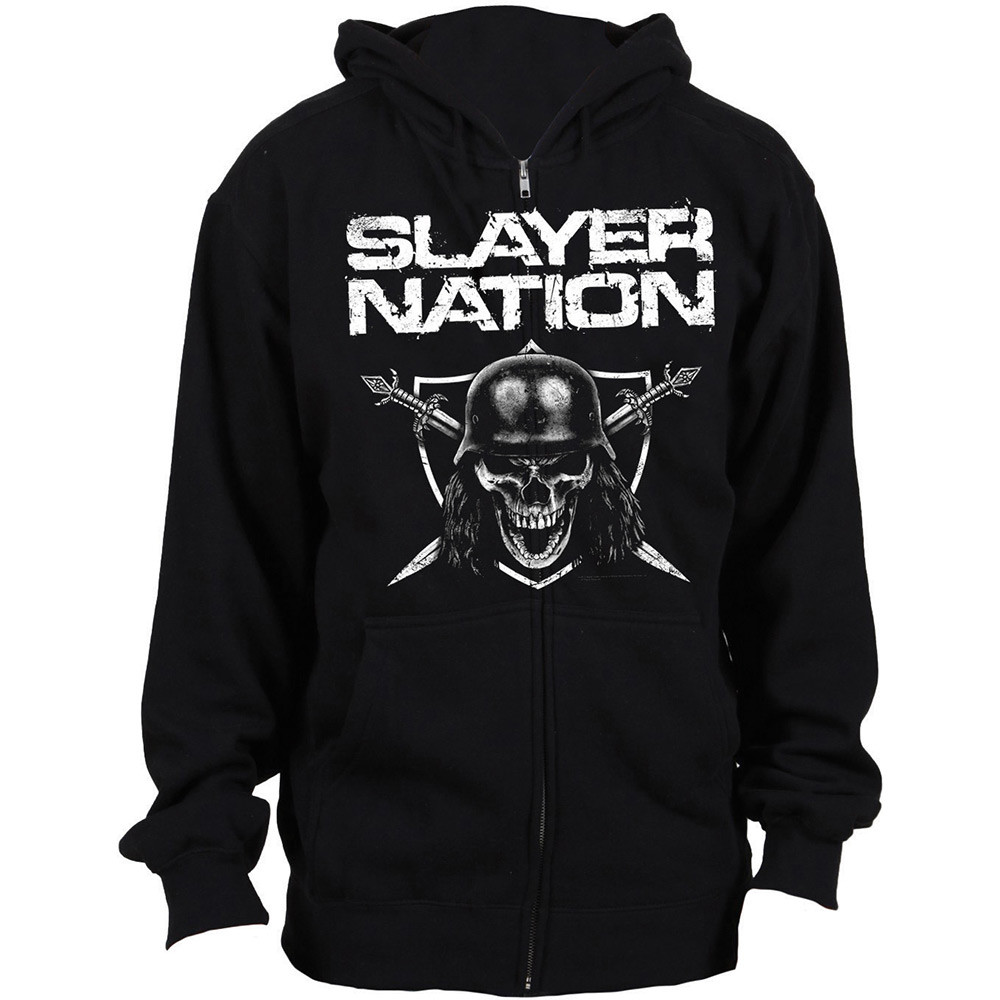 Slayer 'Slayer Nation' (Black) Zip Up Hoodie