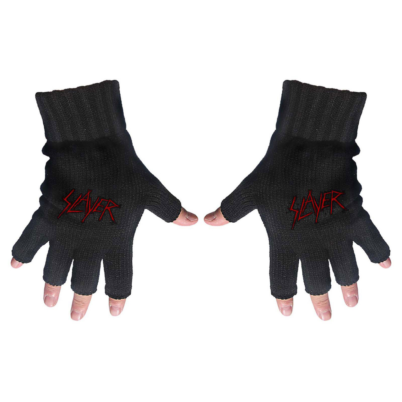 Slayer 'Scratched Logo' Fingerless Gloves