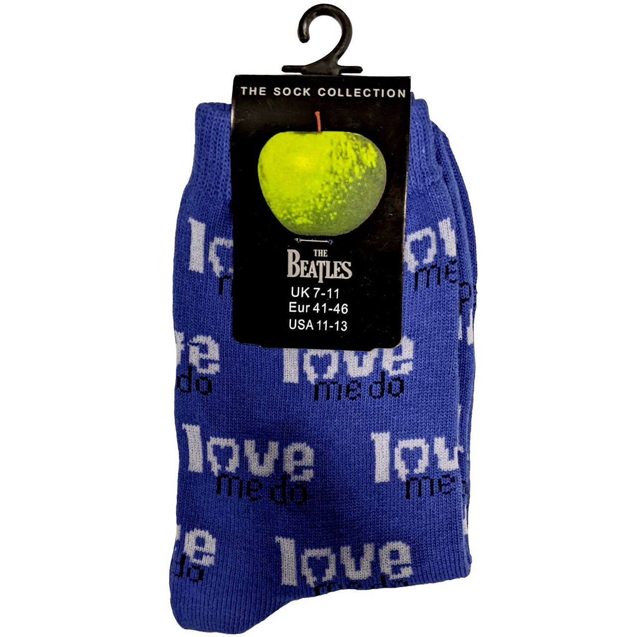 The Beatles 'Love Me Do' (Blue) Socks (One Size = UK 7-11)