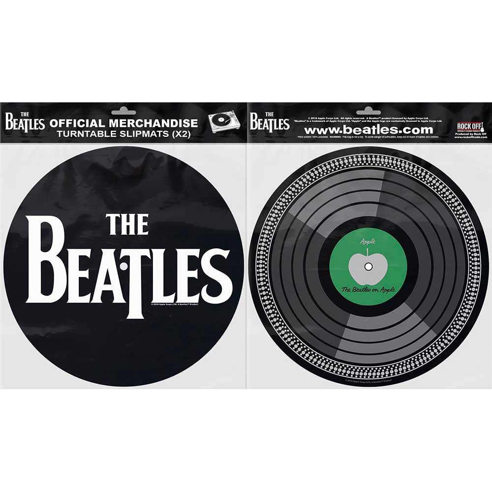 The Beatles 'Drop T Logo & Apple' Turntable Slipmat Set