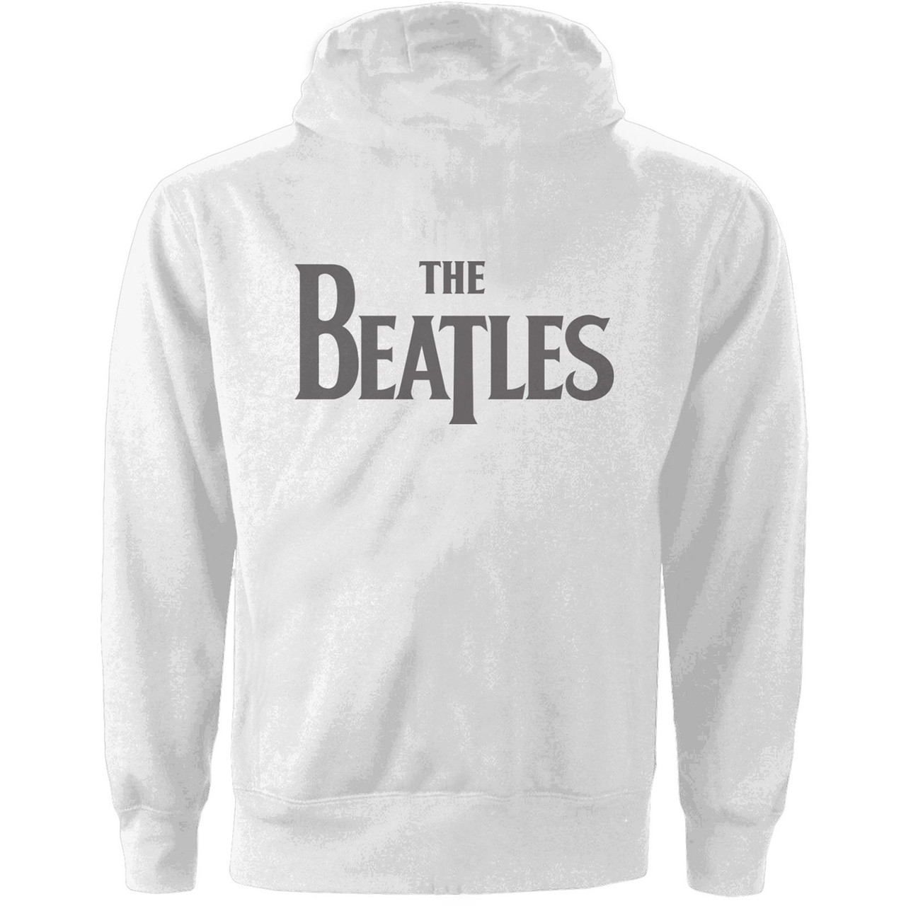 The Beatles 'Drop T Logo' (White) Womens Zip Up Hoodie BACK