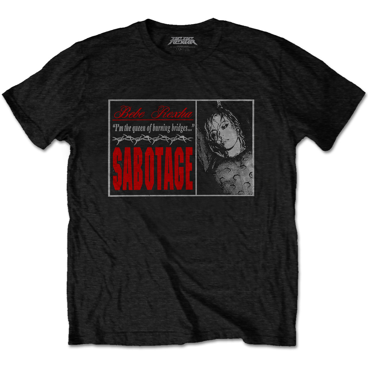 Bebe Rexha 'Sabotage - Let You Down' (Black) T-Shirt