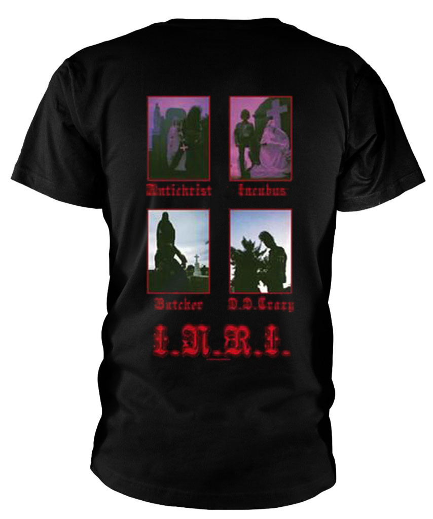 Sarcofago 'I.N.R.I Cover' (Black) T-Shirt Back