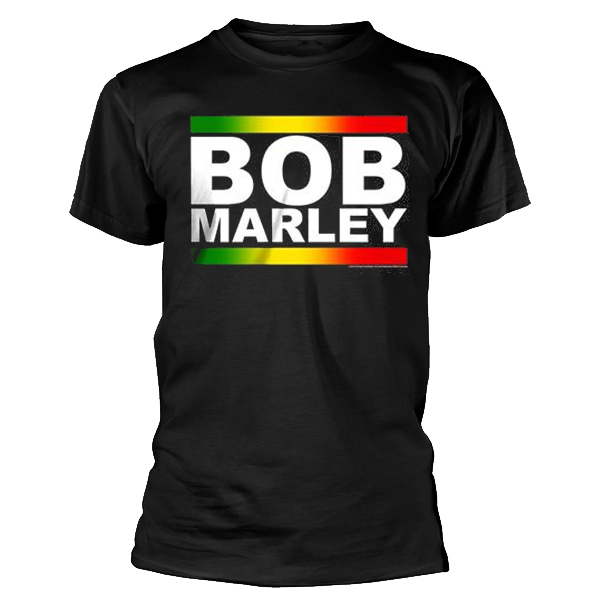 Bob Marley 'Rasta Band Block' (Black) T-Shirt
