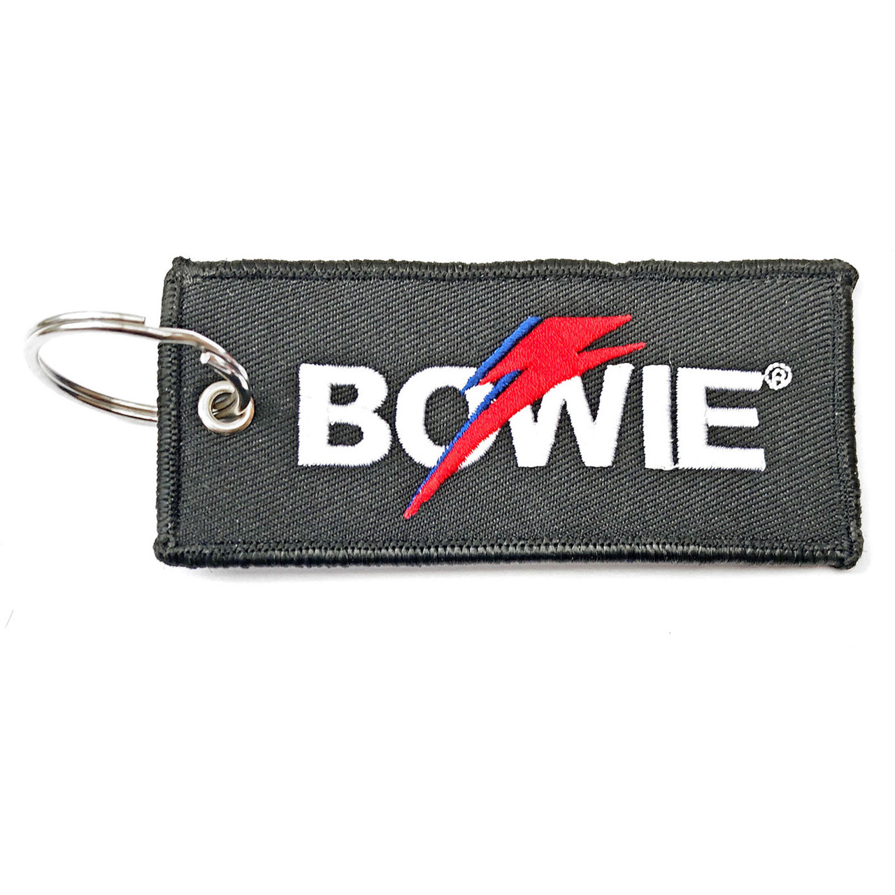 David Bowie 'Flash Logo' Patch Keyring
