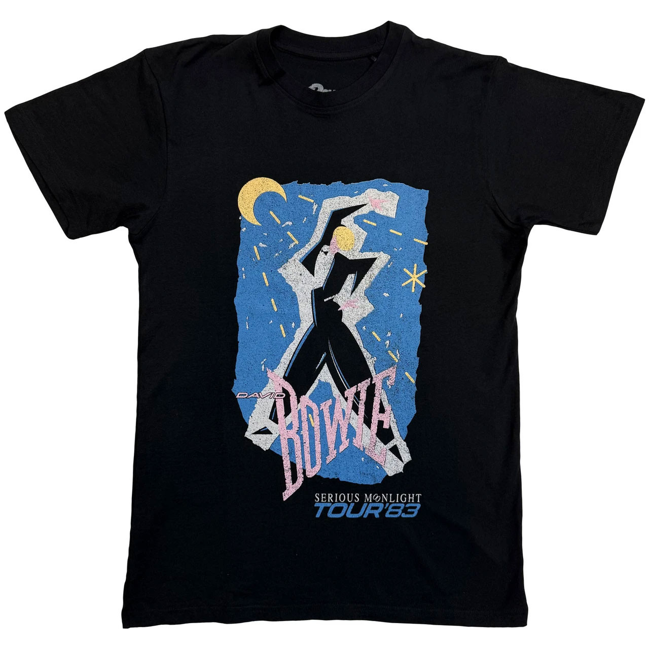 David Bowie '83' Tour' (Black) T-Shirt Front