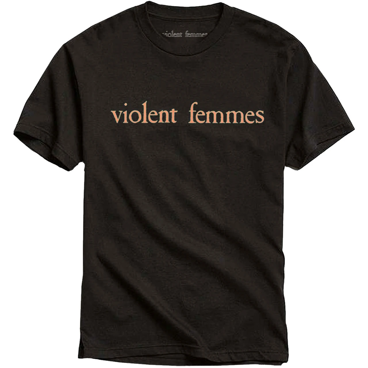 Violent Femmes 'Salmon Pink Vintage Logo' (Black) T-Shirt