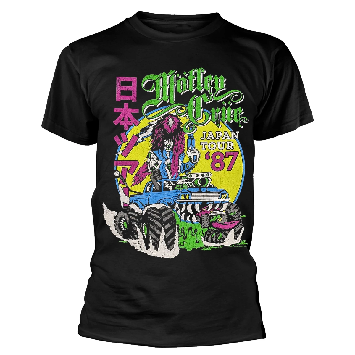 Motley Crue 'Girls Girls Girls Japanese Tour '87' (Black) T-Shirt
