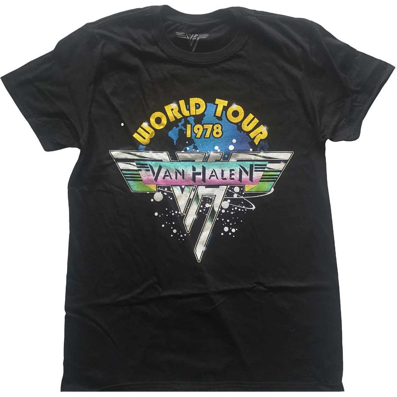 Van Halen 'World Tour 78 Full Colour' (Black) T-Shirt | Eyesore Merch