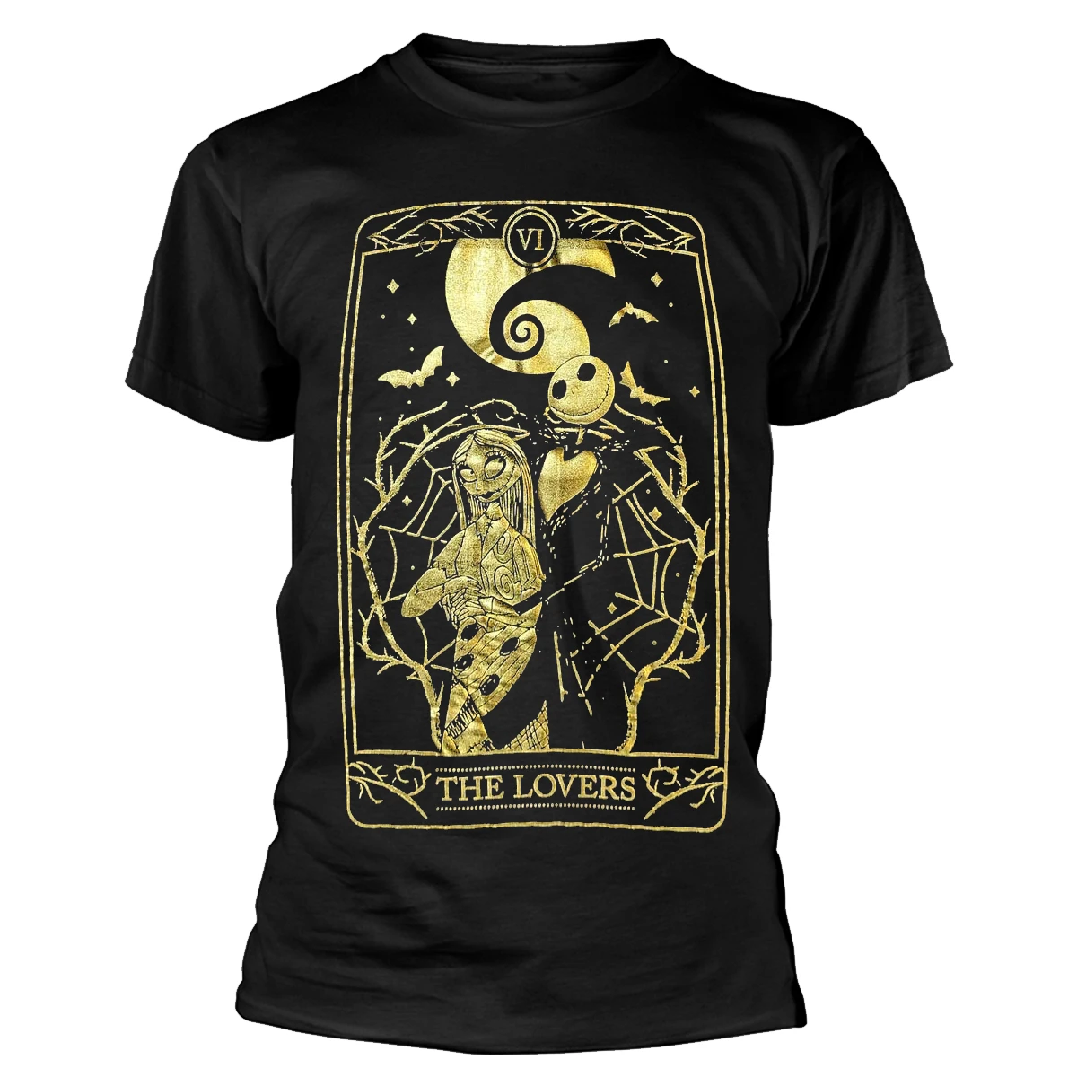The Nightmare Before Christmas 'Jack & Sally Lovers Embellished' (Black) T-Shirt
