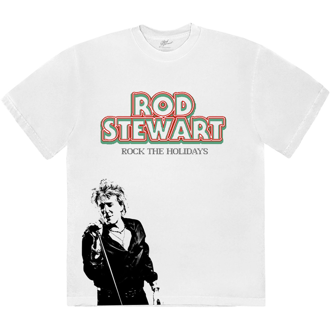 Rod Stewart 'Rock The Holidays' (White) T-Shirt
