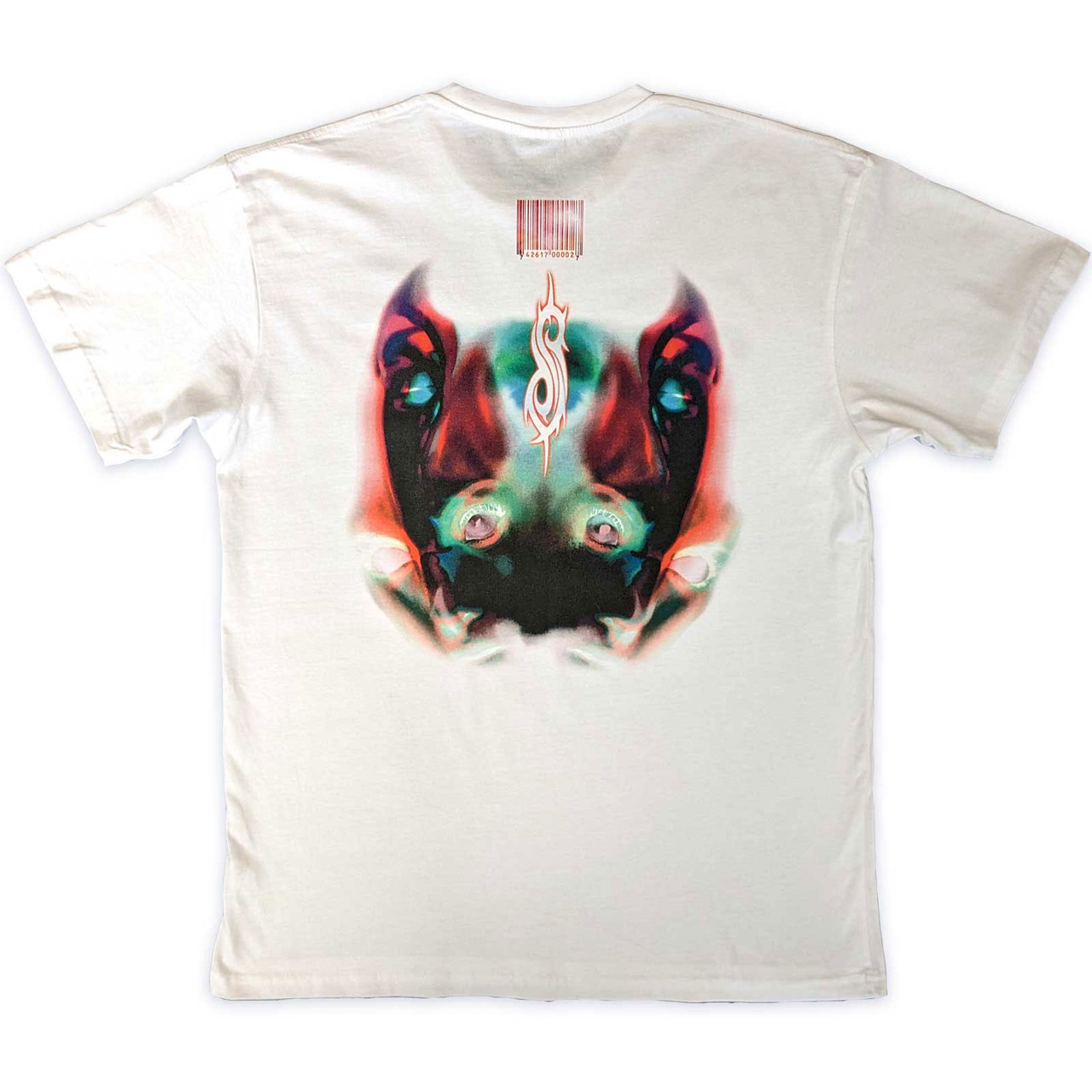 Slipknot 'Adderall Faceback' (White) T-Shirt Back