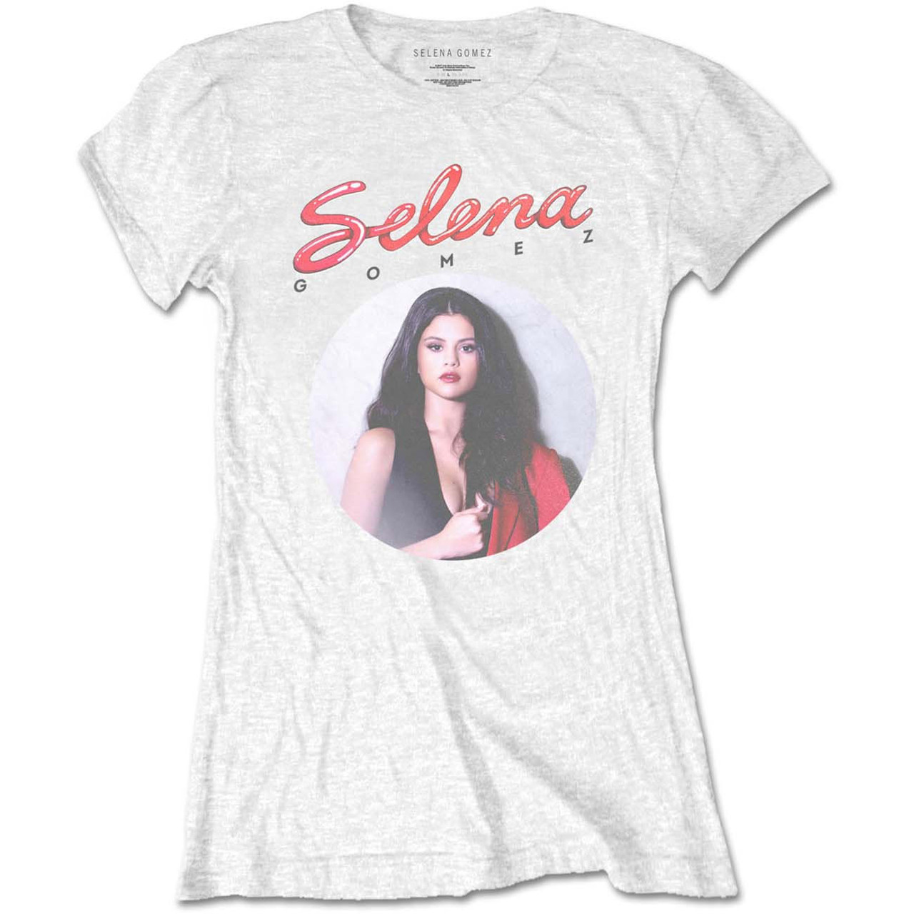 Selena Gomez '80's Glam' (White) Womens Fitted T-Shirt