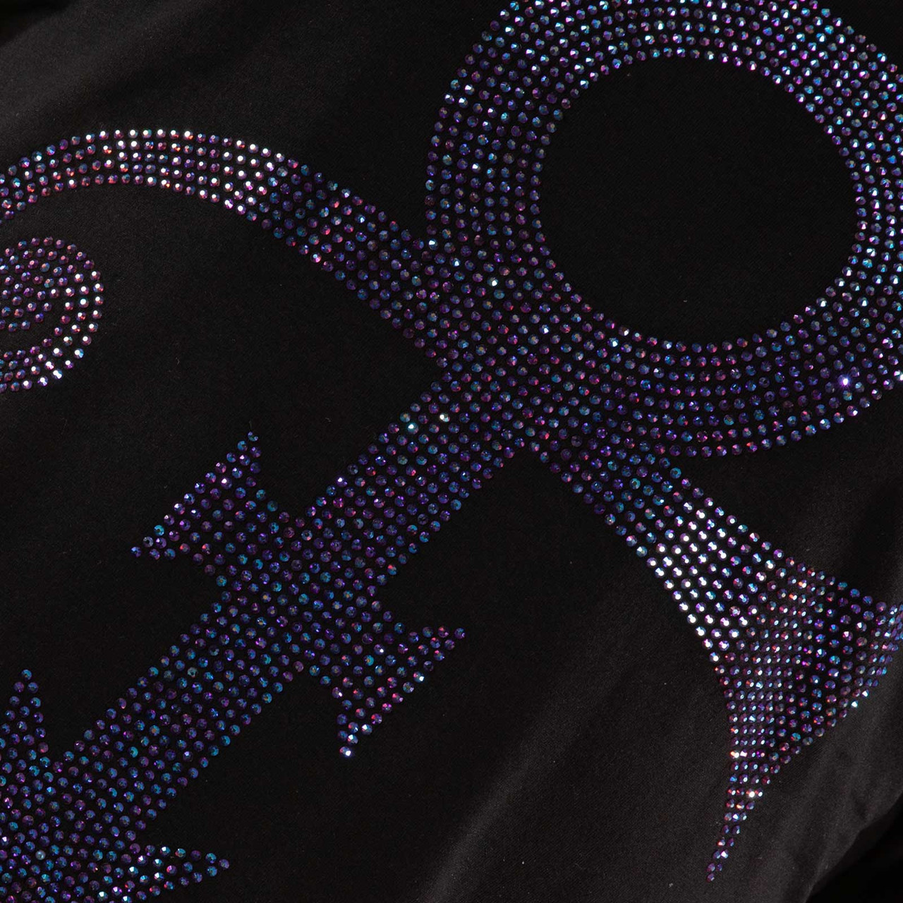 Prince 'Purple Symbol Diamante' (Black) T-Shirt CLOSEUP