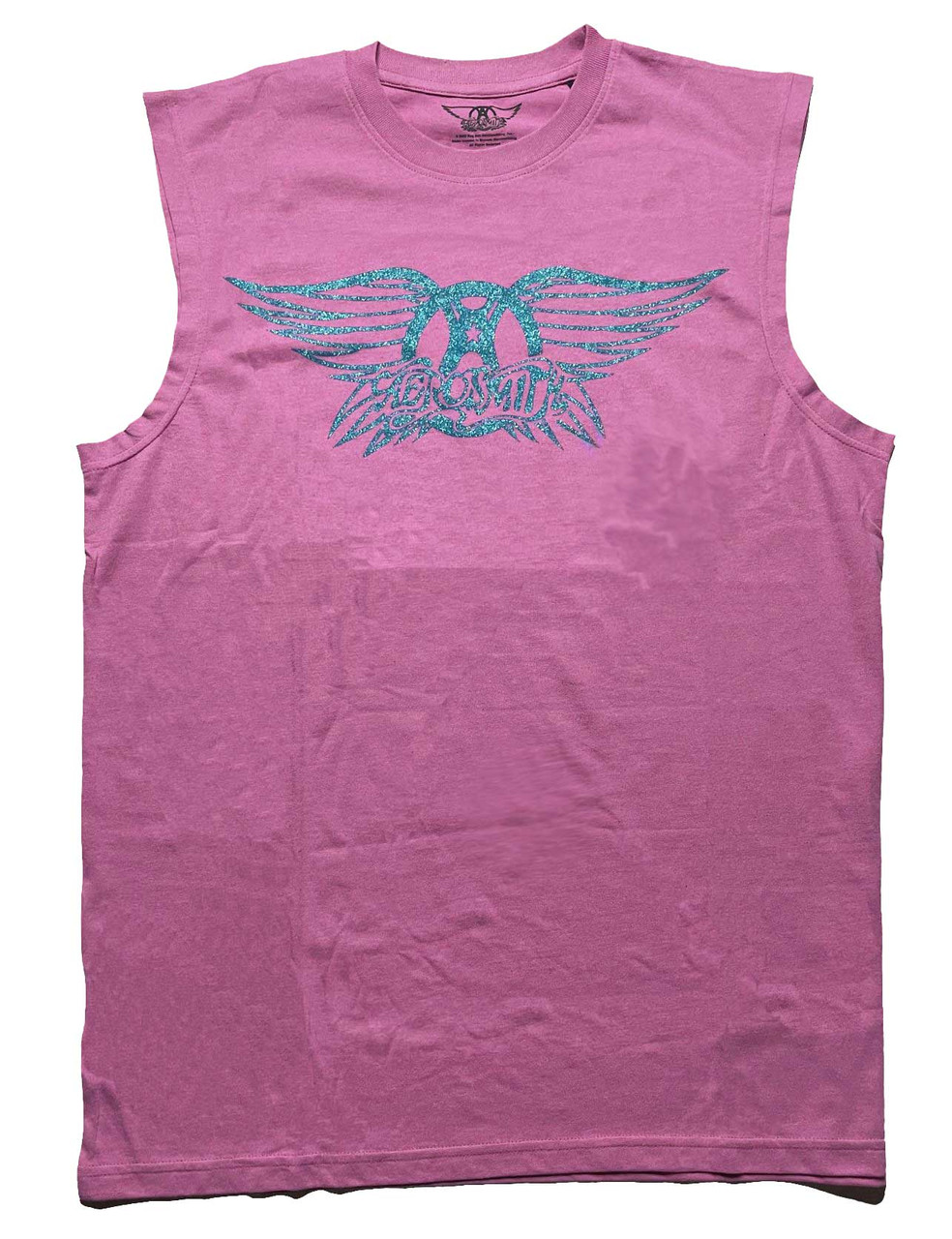 Aerosmith 'Glitter Print Logo' (Pink) Eco Tank Vest