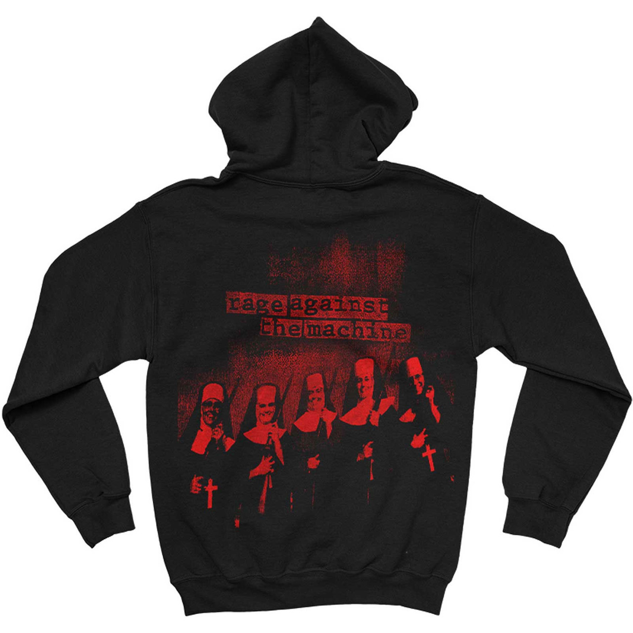 Rage Against The Machine 'Nuns' (Black) Pull Over Hoodie Back